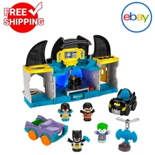 DC Super Friends Fisher-Price Little People Toddler Toy Deluxe Batcave Playset