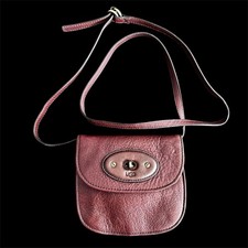 UGG Burgundy Leather Crossbody Handbag Twist ...