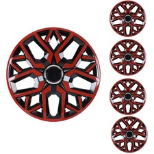 4 Pcs Black Red 16 Universal Wheel Rim Cover Hubcaps Snap On Car Truck Suv 4 Pcs Black Red 16 Universal Wheel Rim Cover Hubcaps Snap On Car Truck Suv