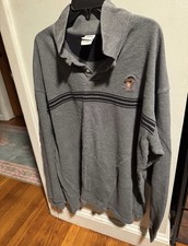 Vintage Warner Bros Store Taz Long Sleeve Polo Shirt Looney Tunes Mens XXL