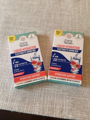 Guru Nanda Liquid Hydration Electrolyte Drink Mix - Watermelon (2 boxes)