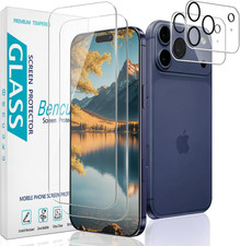2 Pack Screen Protector for iPhone 17 Pro Max 6.9 Inch with 2 Pack Camera Lens P
