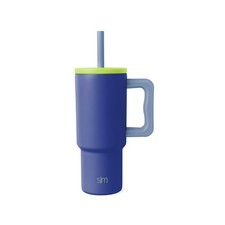 24 oz Tumbler with Handle and Silicone Straw Lid  Spill Proof and Leak Resis...