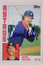 DENNY WALLING Houston Astros Cardinals Autograph 1984 Topps #36 Signed Card 16G