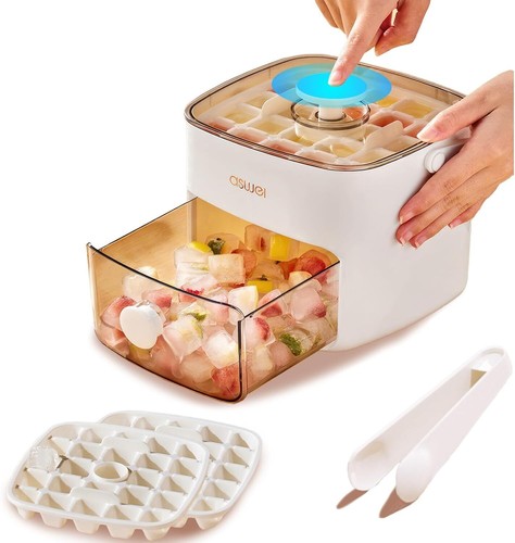 Drücken Silikon Eiswürfelform Cube Eiswuerfelbehaelter Mit Deckel Ice Tray Ice - Bild 19 von 23