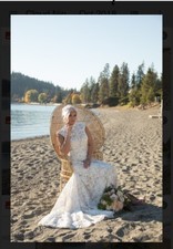 Brand new, lace, keyhole back, white on white, modest neckline wedding dress