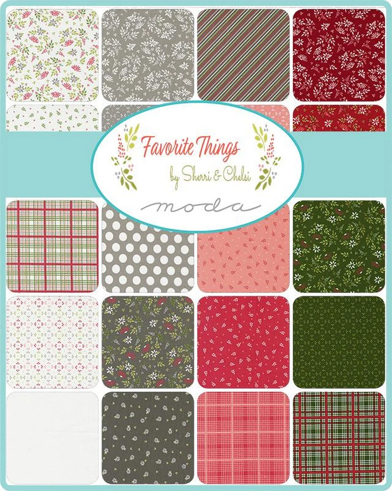 Favorite Things Moda Charm Pack 42 100% Cotton 5" Precut Fabric Quilt Squares - Image 2 of 2