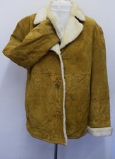 Vtg Gallery Brown Leather Womens Jacket Button Down Faux Fur Inside Xl Jt269