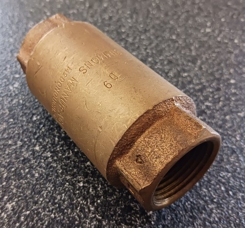 Válvula de retención de resorte. Simmons 502 3/4" Bronce. Nuevo en caja. Envío gratis - Imagen 1 de 4