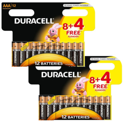 24 x Duracell Plus AAA Micro MN2400 LR3 AM4 Batterien NEU
