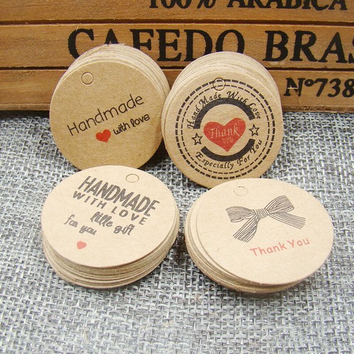 Designation Card Kraft Paper Business Tag Thank You Hand-Painted Baking Listing - Picture 3 of 31