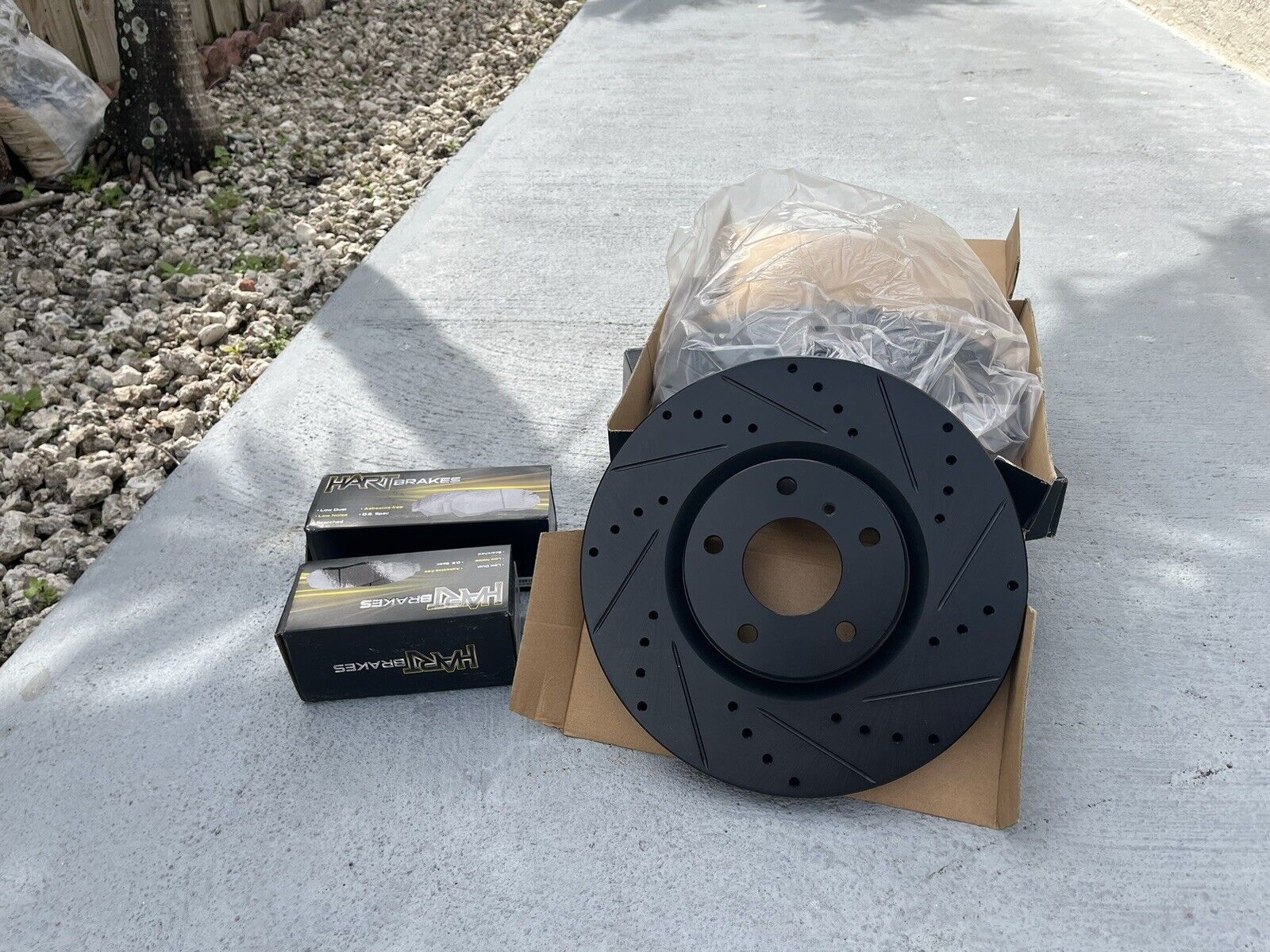 Hart Brakes/ Drilled and Slotted Front&Rear Rotors and Break Pad Kit!! Cheap 