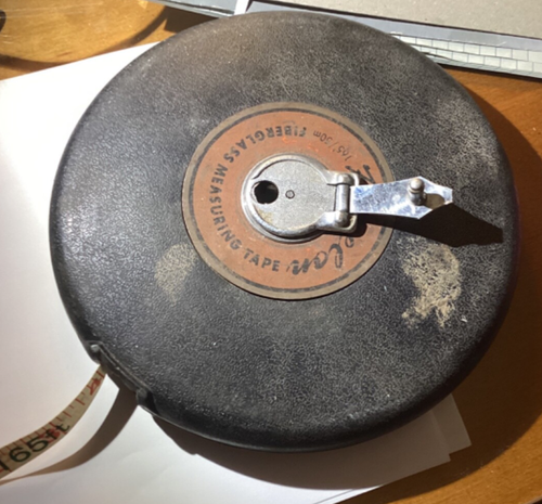 Komelon Fiber Glass 165 Foot Tape Measure Feet On One Side, Meters On The Other! - Picture 2 of 4