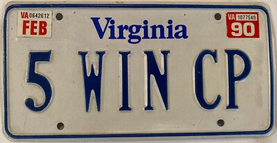 Vanity 5 TIMES WIN CUP license plate Sports Team Super Bowl Stanley NCAA Champ