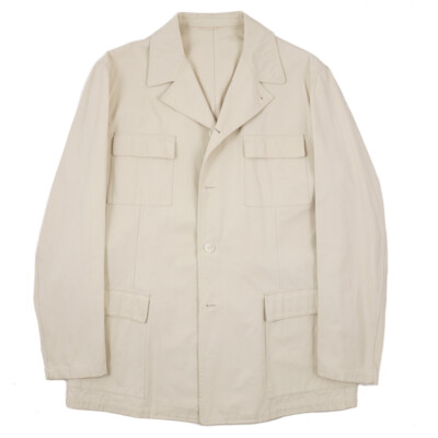 NWT $1695 BELVEST Washed Light Cotton Four-Pocket Field Jacket M (Eu 50)