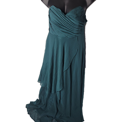 green emerald velvet dress Strapless Long Sweetheart Prom Dress with Lace Bodice Blue / 6