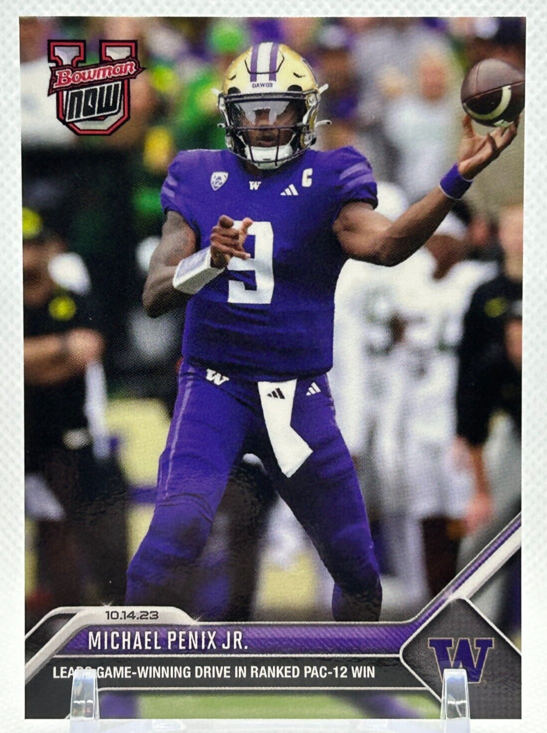 2023 Bowman U Now - Michael Penix Jr #14 - University of Washington!