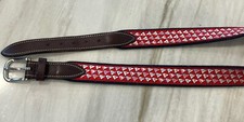 Vineyard Vines Nautical Flag Leather Fabric Belt Size 30 Boys/Mens