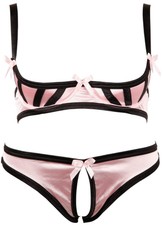 Completo Intimo Donna Sexy In Rete - Body Con Reggiseno Aperto E Perizoma, Taglie Forti, Design Seducente