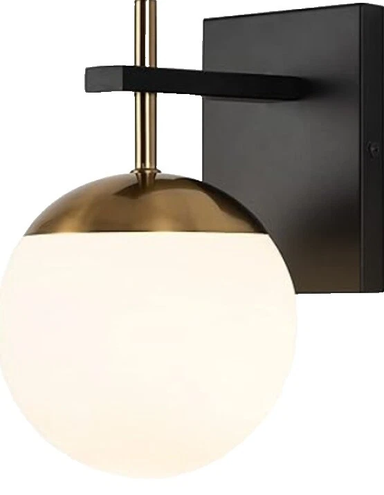 Accesorios de Iluminación de Pared de Cristal Negro