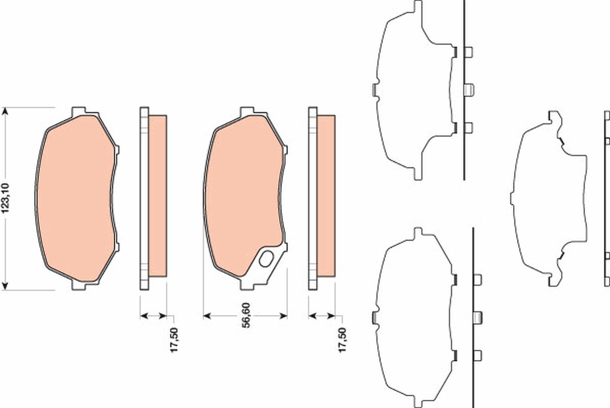 GDB3486 TRW Brake Pad Set, disc brake for MITSUBISHI