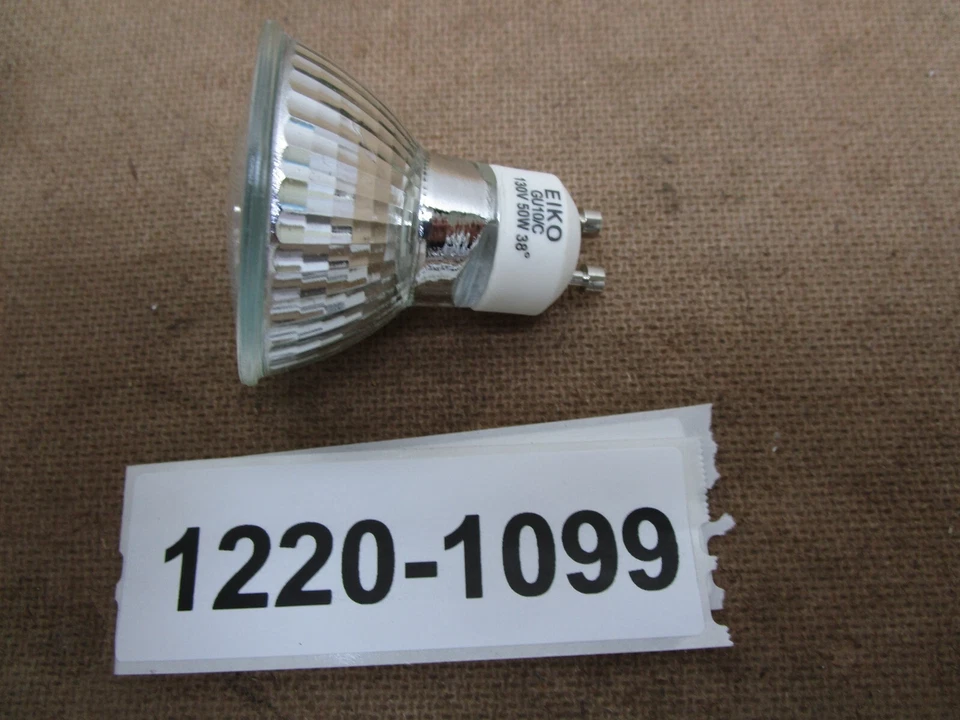 Eiko EXN-FG-GU10-130V 130 VAC 50 Watt White Flood Light Bulbs Twist Lock - Image 2 of 3