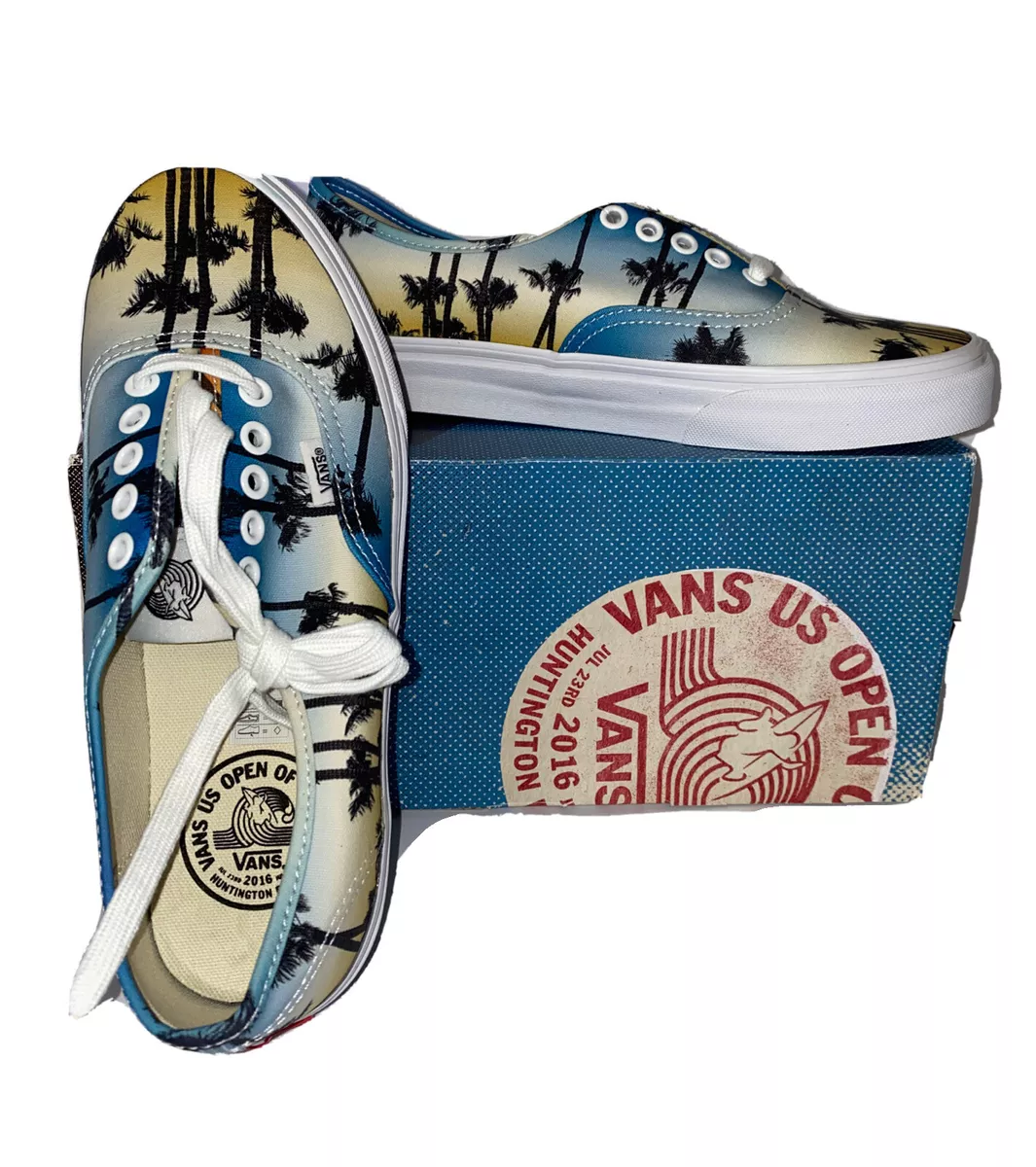 Vans Authentic US Open of Surfing Sunset Mens 7 Womens 8.5 Skate