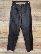 Vintage 1990  s Valerie Stevens Sport High Waisted Leather Pants Trousers Sz 12