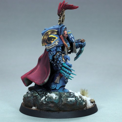 Painted Space Wolves Captain in Terminator Armour Miniature Leviathan NMM 40k hq - Picture 7 of 9