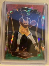 James Wiseman 2020-21 Select Premier Level Red White Green Cracked Ice Prizm