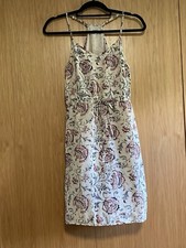 MADEWELL Junior's Spaghetti Strap Sleeveless Floral Print Silk Dress Size 0 VGUC
