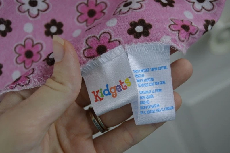 Manta bebé Kidgets rosa flor franela recepción floral blanco marrón Lovey Foto 4 de 4