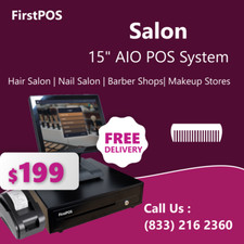 15'' Touchscreen POS Cash Register Till System Salon Makeup Stores Beauty & Spa