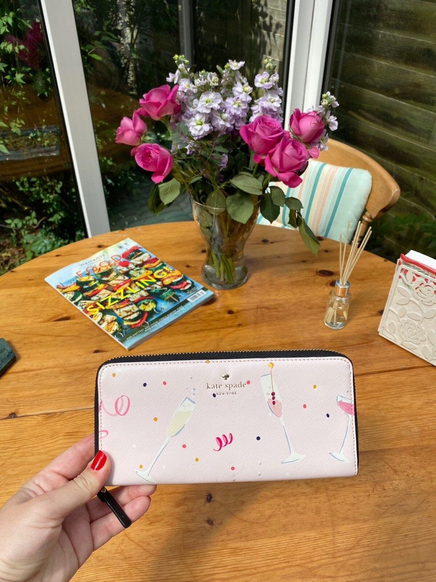 BNWT Kate Spade New York Multi Color Dashing Beauty Lindsey Zip Around  Wallet