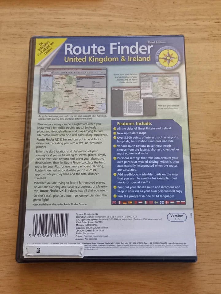 Route Finder United Kingdom & Ireland - Third Edition PC CD Travel Planner - Image 2 of 2