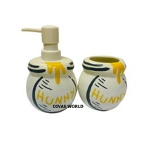 Winnie The Pooh Toothbrush Holder Soap Dispenser Ceramic Tumbler Novelty Gift