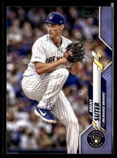2020 Topps 477 Brent Suter Milwaukee Brewers Father's Day Blue 01/50