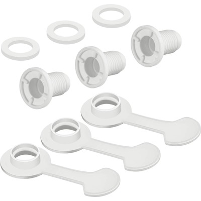 	3 Set Cooler Drain Plug Replacement Triple Snap 1.14  Shaft White	