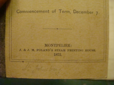 Vintage Original 1875 COURT CALENDAR - COUNTY OF CALEDONIA december term |  eBay