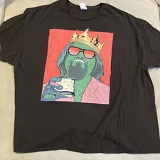 Awesome - The Big Lebowski - The Dude - Biggie King Art Graphic T Shirt - 3XL