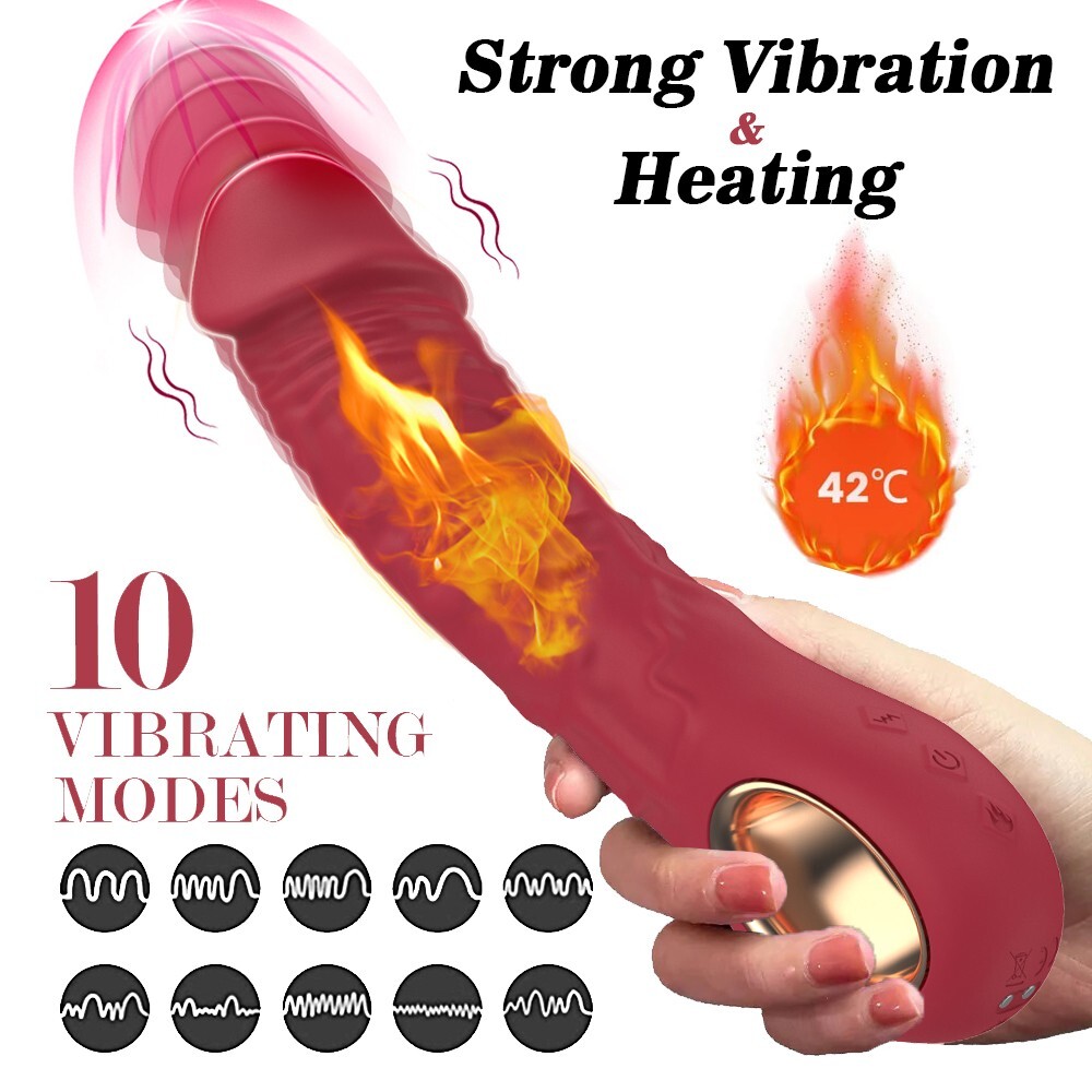 Heating Anal Butt Plug Dildo Vibrator Prostate Massager Sex Toys for Men  Women