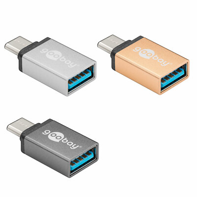 Adapter USB-A Buchse zu USB-C Stecker Konverter zum Laden Handy Laptop f. Stick