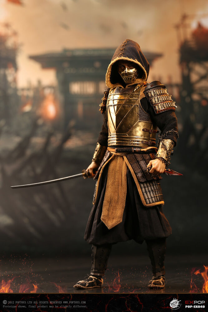 1/6 New POPTOYS EX049 Mortal Kombat Scorpion Copper&Leather