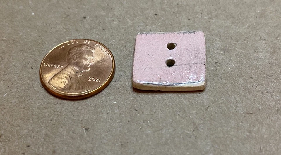 4 Square Ceramic buttons made by Asheville, NC artist Annie Clingenpeel - Image 4 of 4