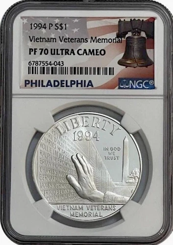 1994 VIETNAM MEMORIAL Silver $1 NGC PF70💥FLAWLESS QUALITY💥