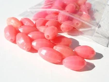 Catch All Tackle Luminous Glow Fishing Beads 3/8" x5/8" 50 Pieces Pink