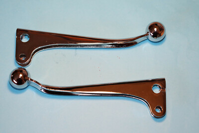 TRIUMPH PRE UNIT T120 PAIR AMAL CHROME LEVERS 7/8'' DIA BALL18/752 18/754 UK MADE
