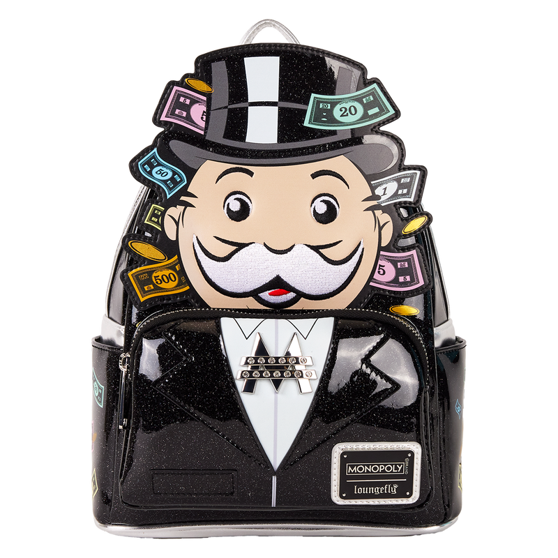 Monopoly 90th Anniversary Pennybags Glitter Cosplay Mini Backpack