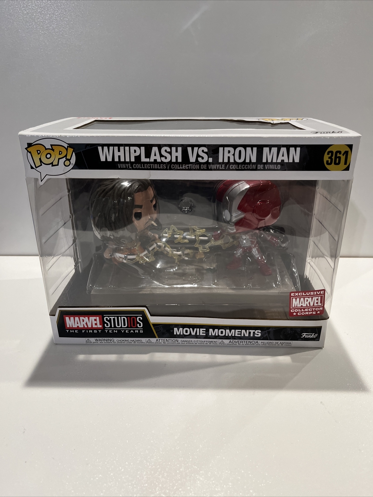 Funko Pop! Moments: Marvel - Latigazo Cervical Vs. Iron Man Exclusivo