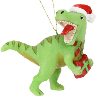 NO PACKAGING-Xmas Rex Christmas T-Rex Dinosaur Ornament Jurassic Park Funny Fun